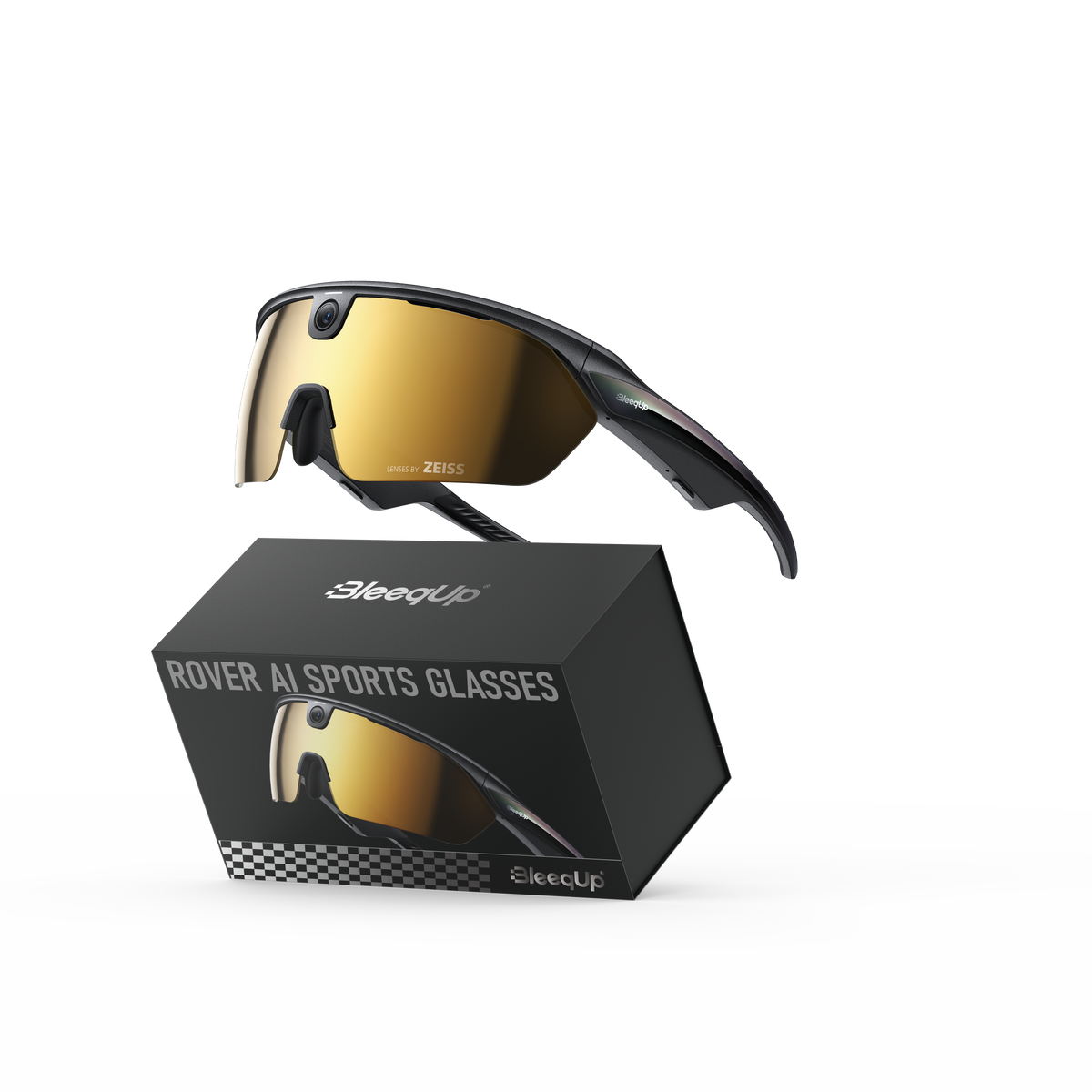 BleeqUp Rover AI Sports Glasses (Zeiss) Lenses - Black
