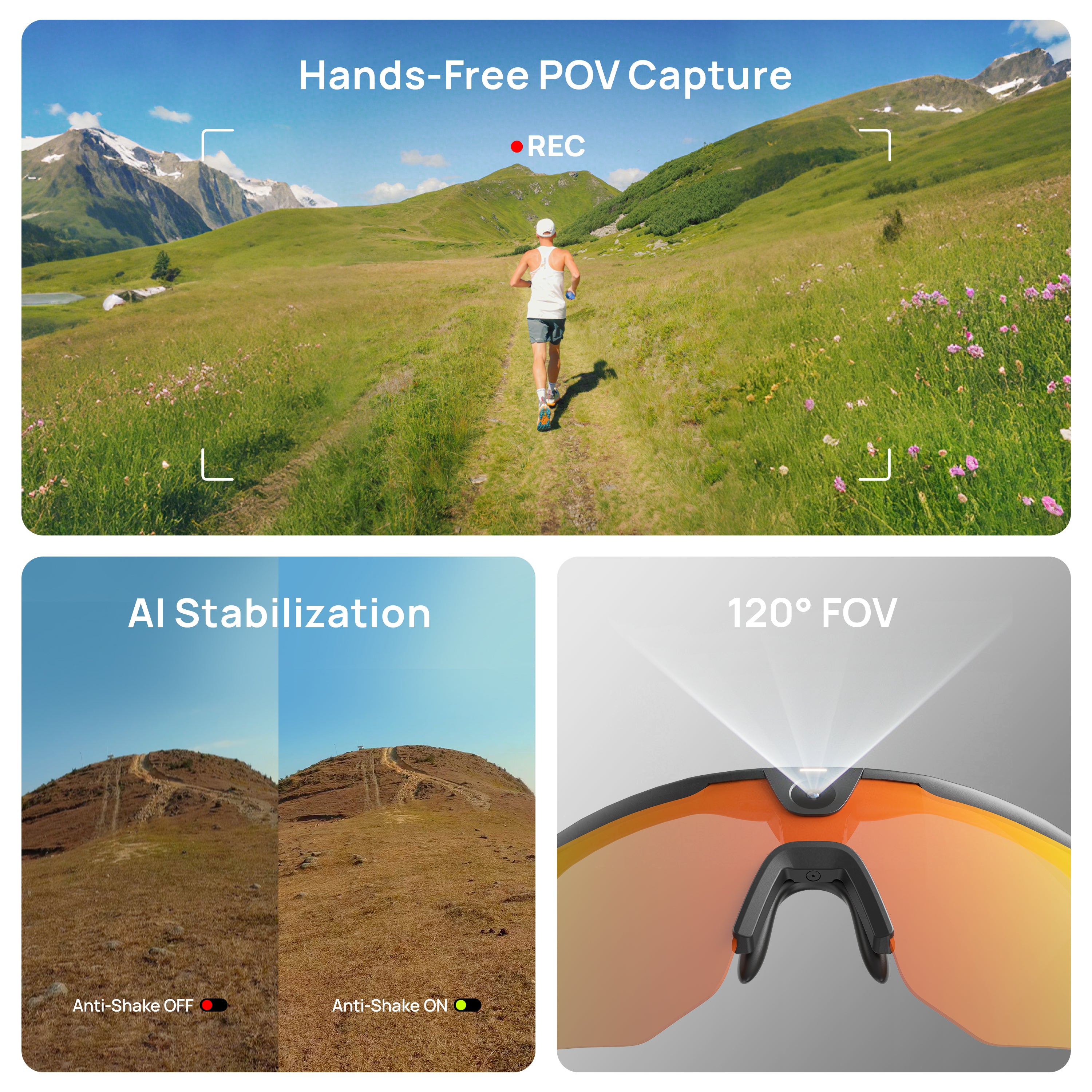 BleeqUp Ranger AI Sports Camera Glasses With Pro-Grade Sports Goggles