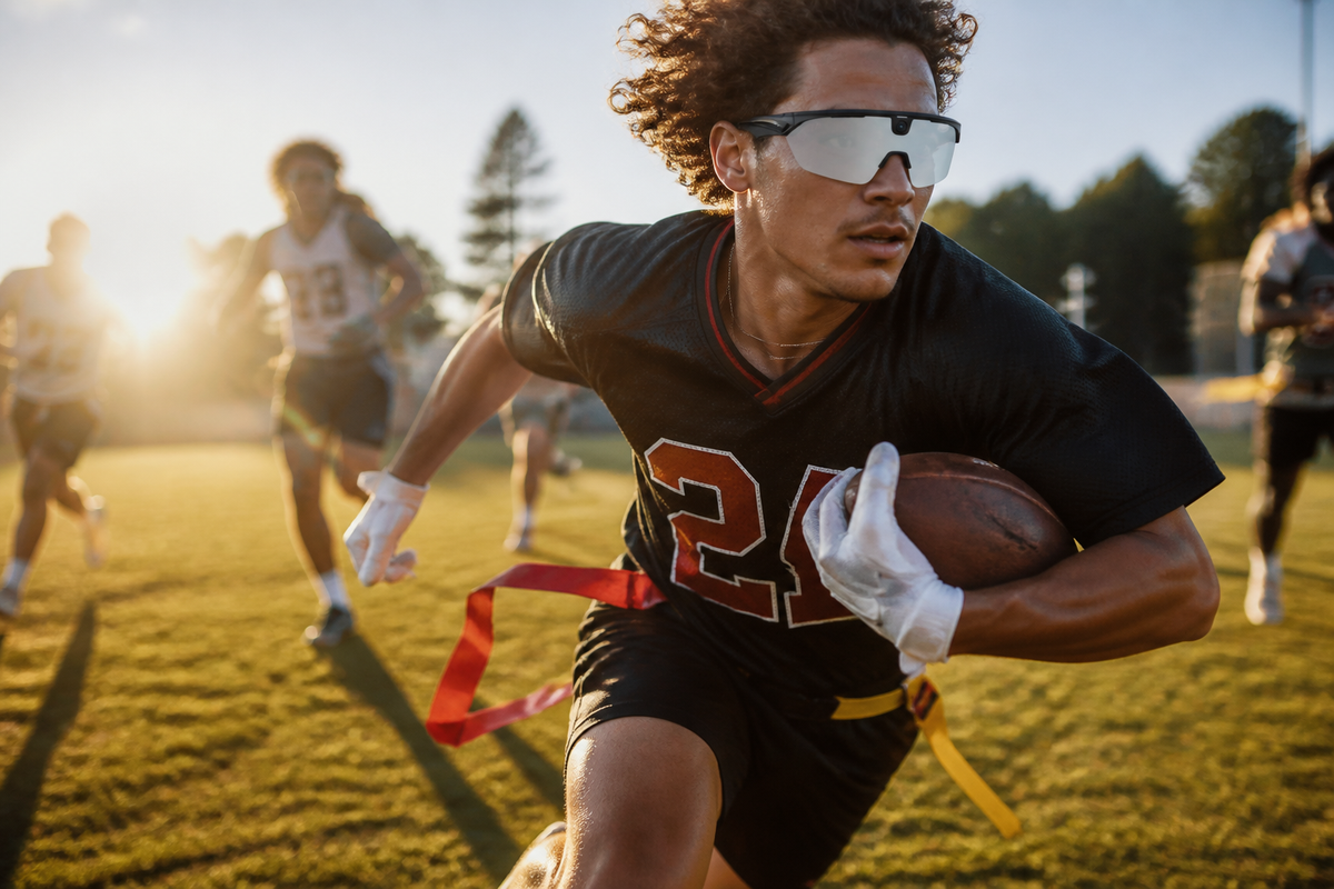Flag Football Camera Glasses: No Helmet, No Mount, No Free Hands
