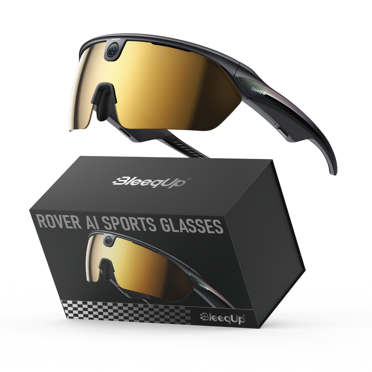 BleeqUp Rover AI Sports Glasses (Zeiss) Lenses - Black