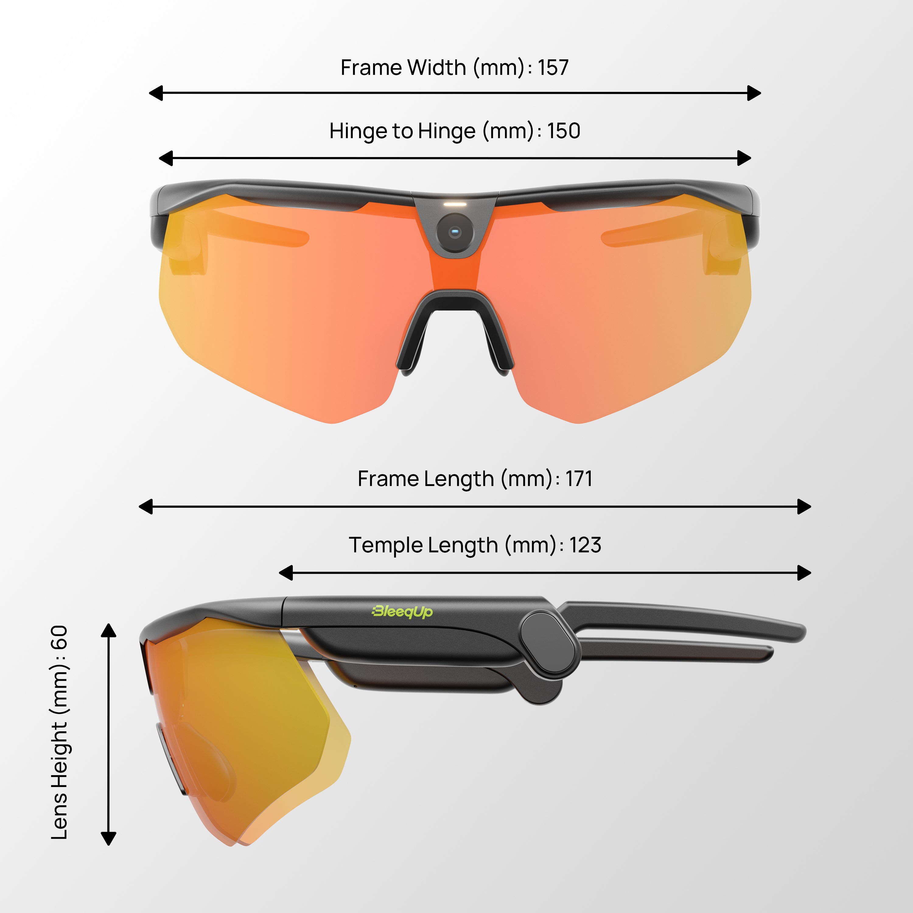 BleeqUp Ranger AI Sports Camera Glasses With Pro-Grade Sports Goggles