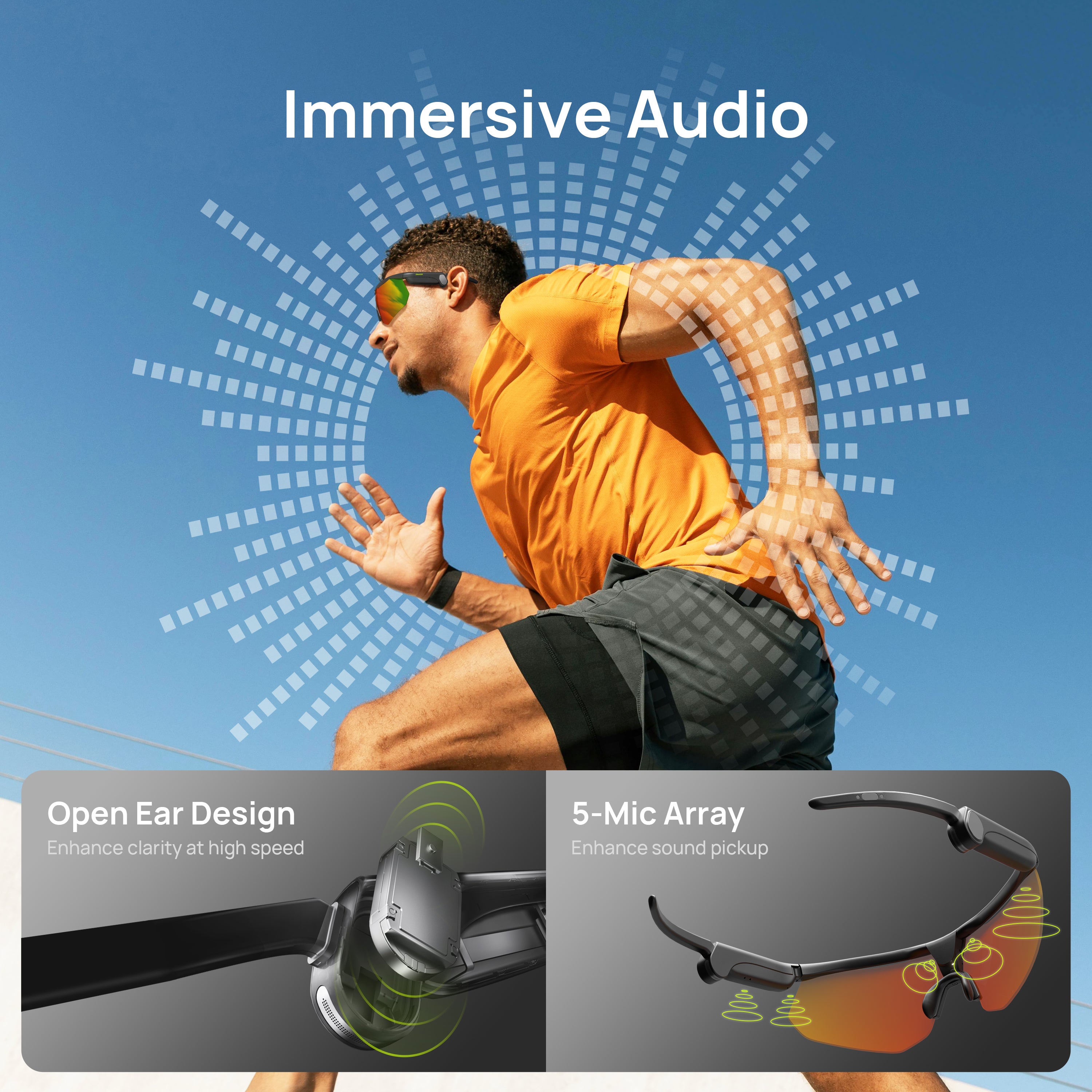 BleeqUp Ranger AI Sports Camera Glasses With Pro-Grade Sports Goggles