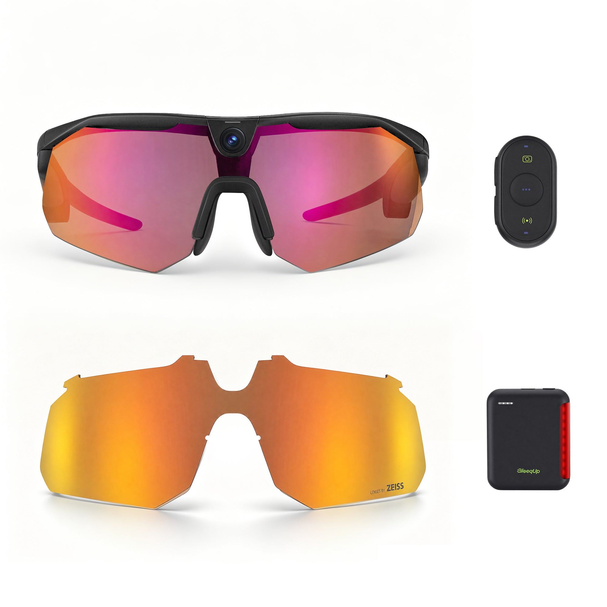 Gafas Deportivas con Cámara AI BleeqUp Ranger – Pack Definitivo