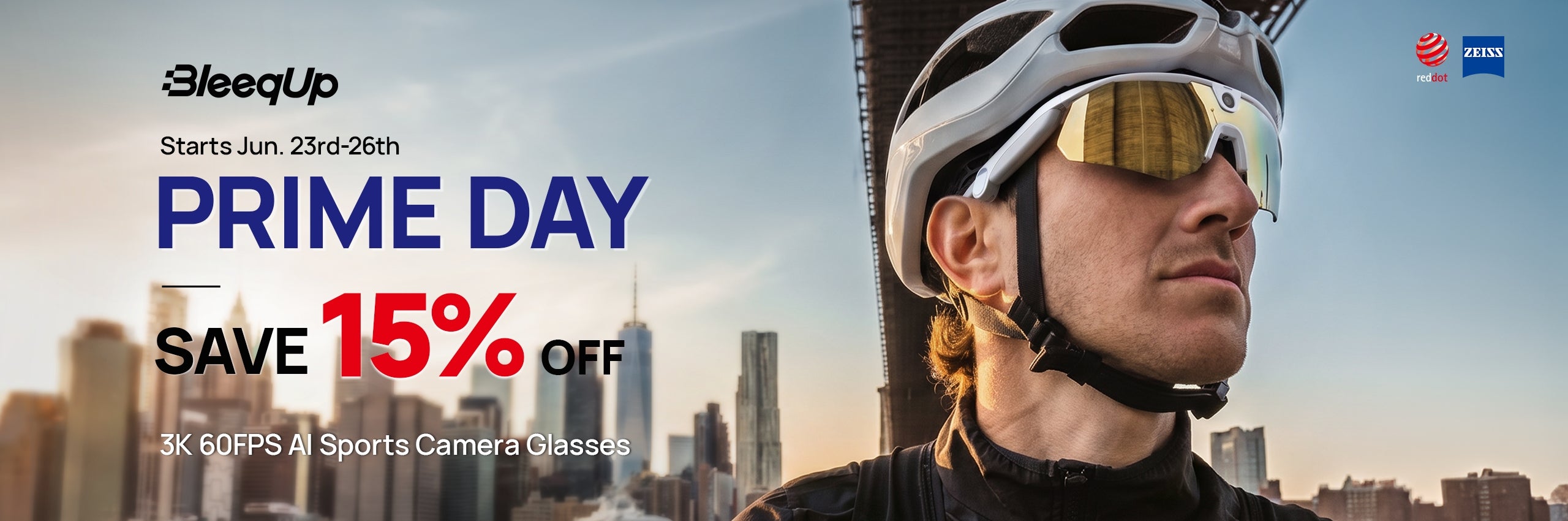 BleeqUp Prime Day! From June 23–26, save 15% on Ranger AI Camera Glasses - ZEISS Lens, Standard Lens, and Ultimate Bundle. Capture every moment with a 3K POV camera and enjoy immersive open-ear audio.