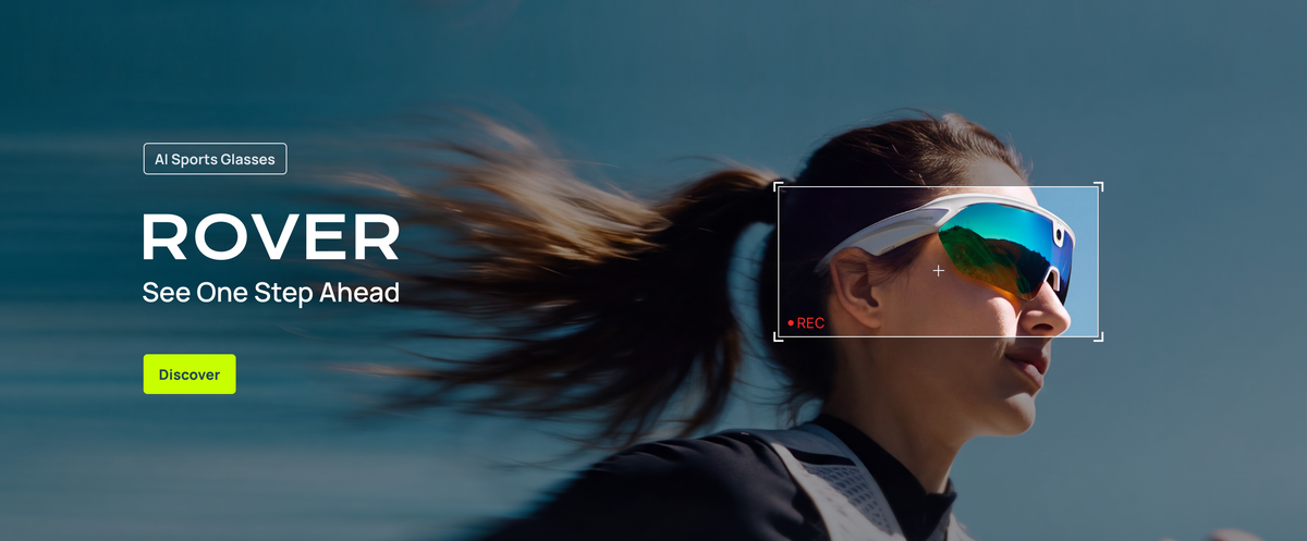 BleeqUp Rover AI sports glasses outdoor scene banner