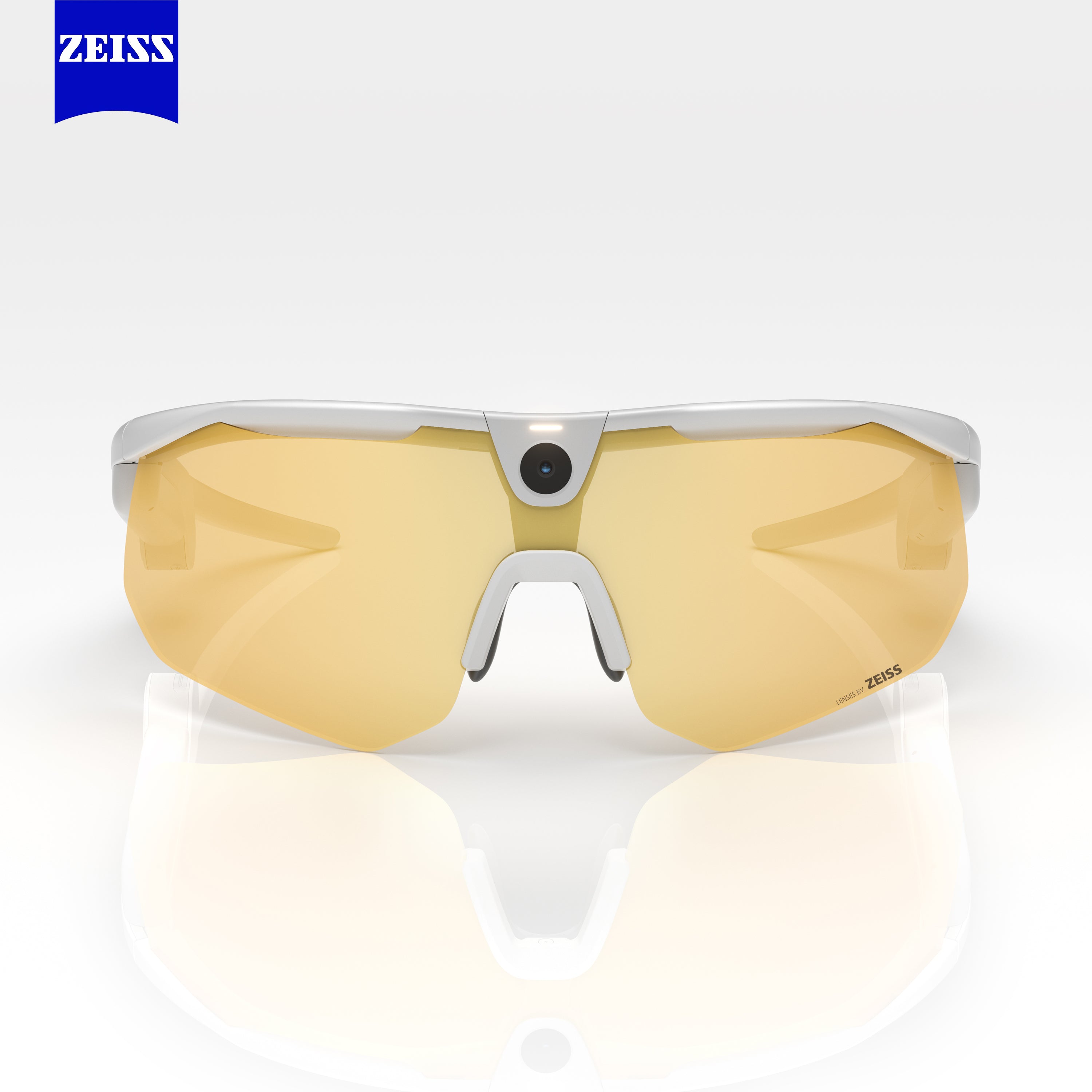 BleeqUp Ranger AI Sports Camera Glasses (White Frame) - Lenses by Zeiss