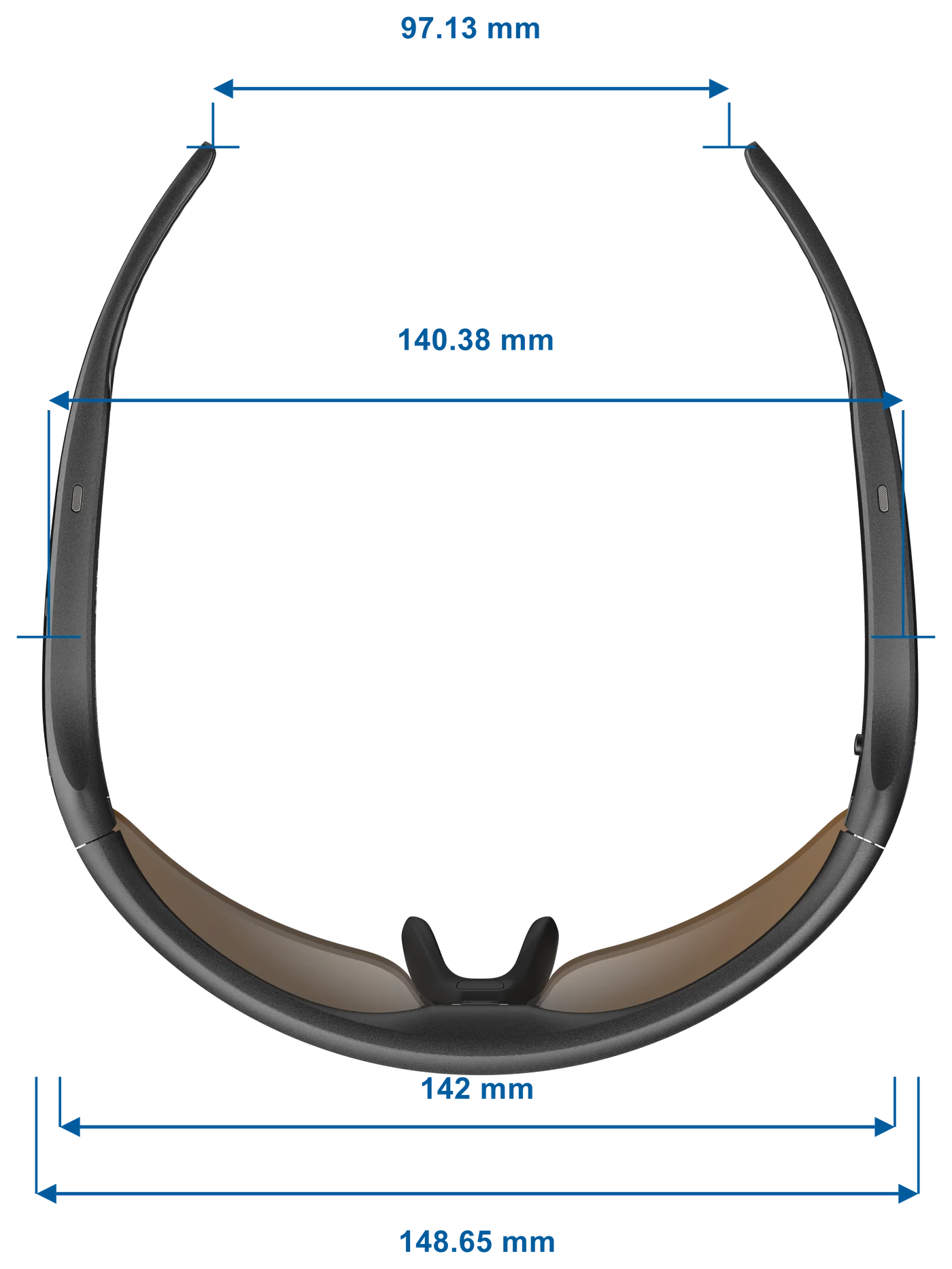 Rover dimension drawing, top view
