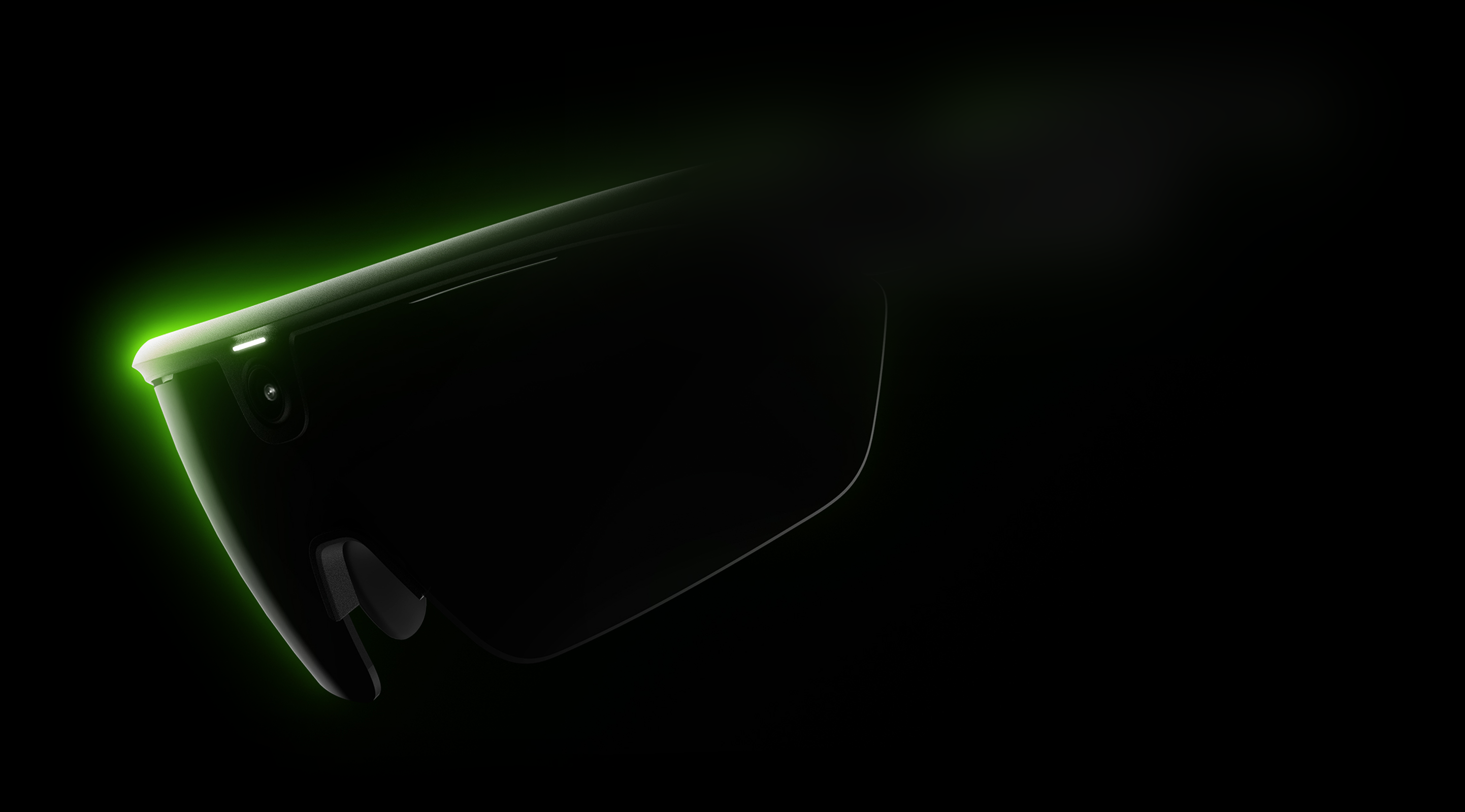 Faded teaser view of BleeqUp Rover AI sports glasses before launch