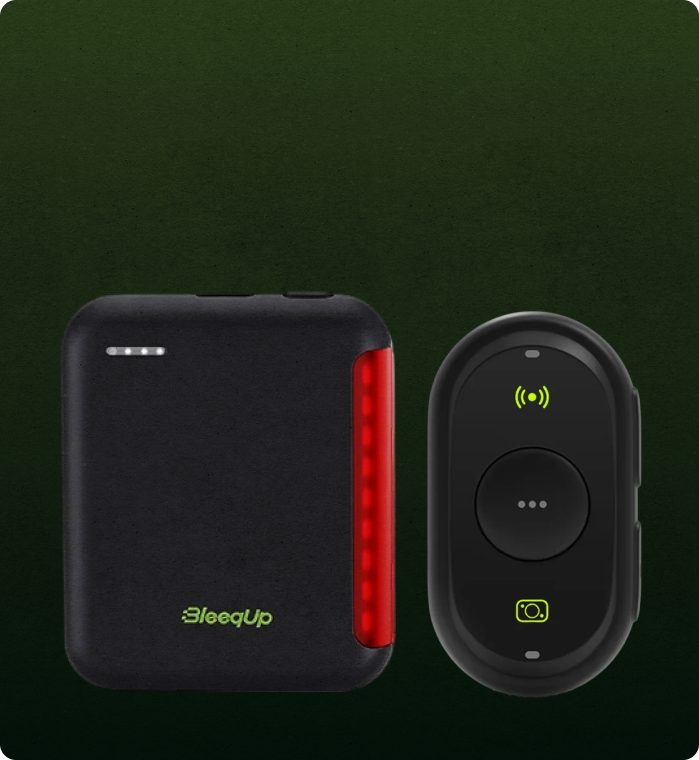 BleeqUp Rover accessories including Power Plus for longer ride recording workflows